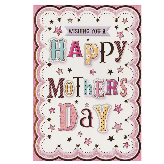 Mother's Day Card Colourful Text