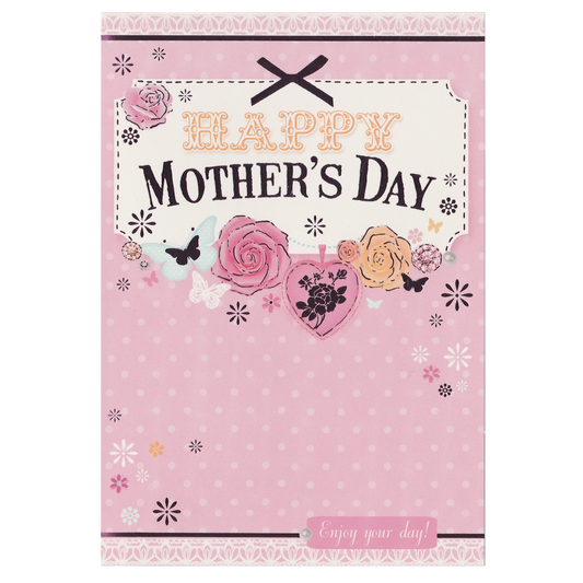 Mother's Day Card Heart & Roses