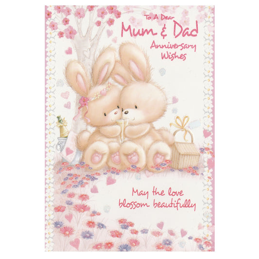 Mum & Dad Anniversary Card - Blossom Beautifully