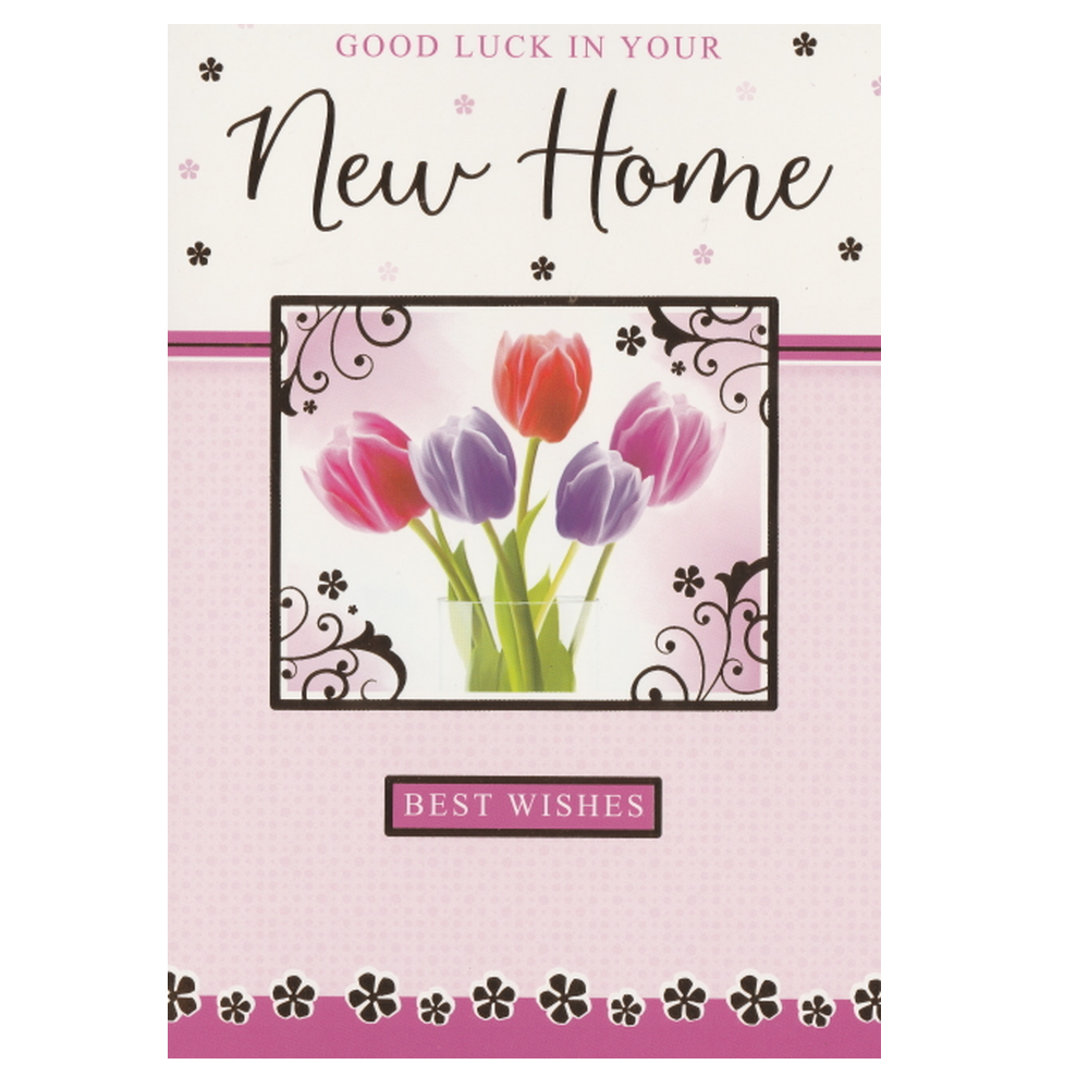 New Home Card  Flowers