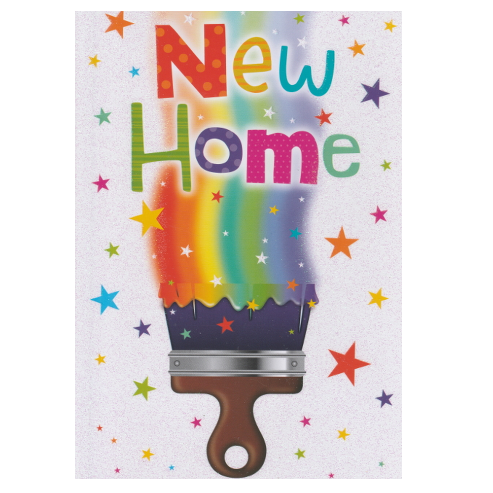 New Home Card Paint Brush