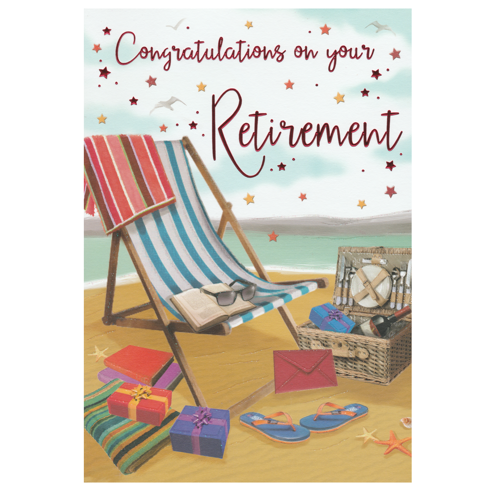 Retirement Card Deckchair – Racheal's Card Shop