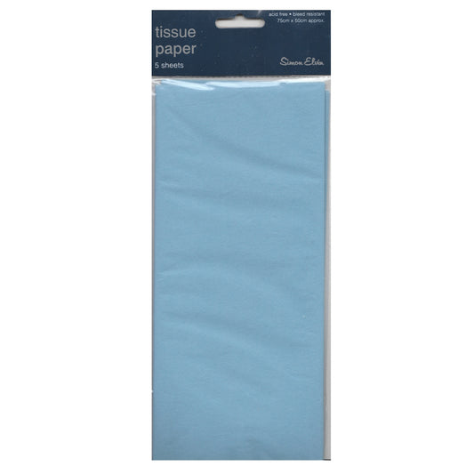 Simon Elvin Tissue Paper Wrap - Pk 5 Sheets Blue 50cm x 75cm