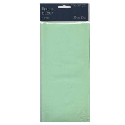 Simon Elvin Tissue Paper Wrap - Pk 5 Sheets Green 50cm x 75cm