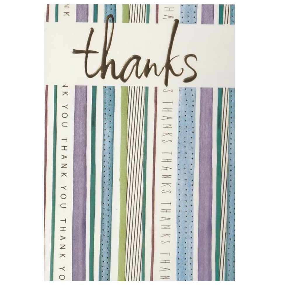 Thank You Card Striped