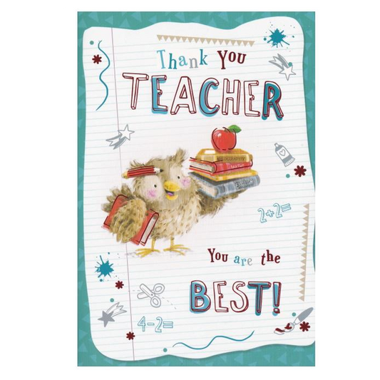 Thank You Teacher Card Owl