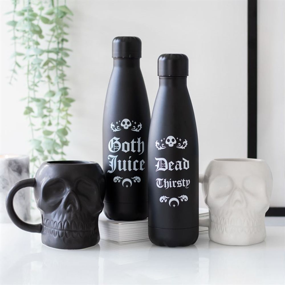 Matte Black Skull Mug