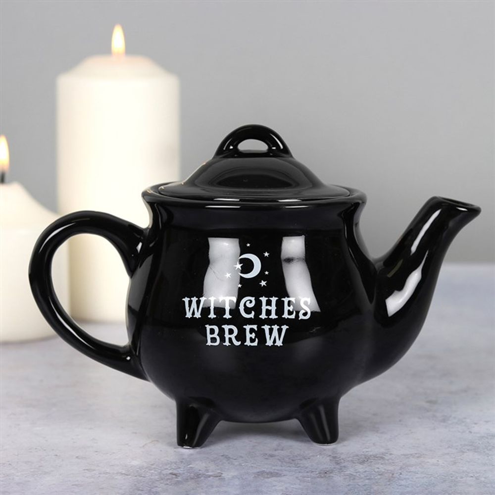 Witches Brew Black Ceramic Tea Pot