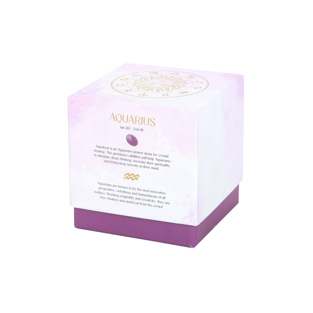 Aquarius Bergamot & Mandarin Gemstone Zodiac Candle