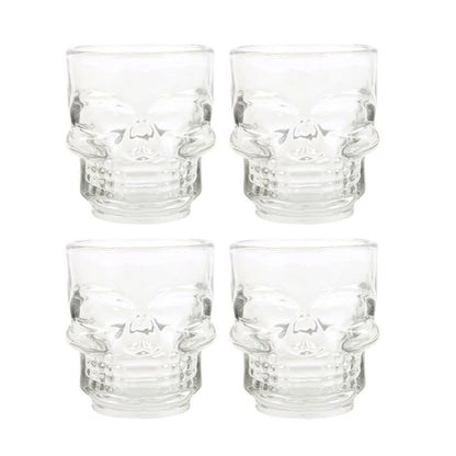 Set of 4 Skull Shot Glasses Set