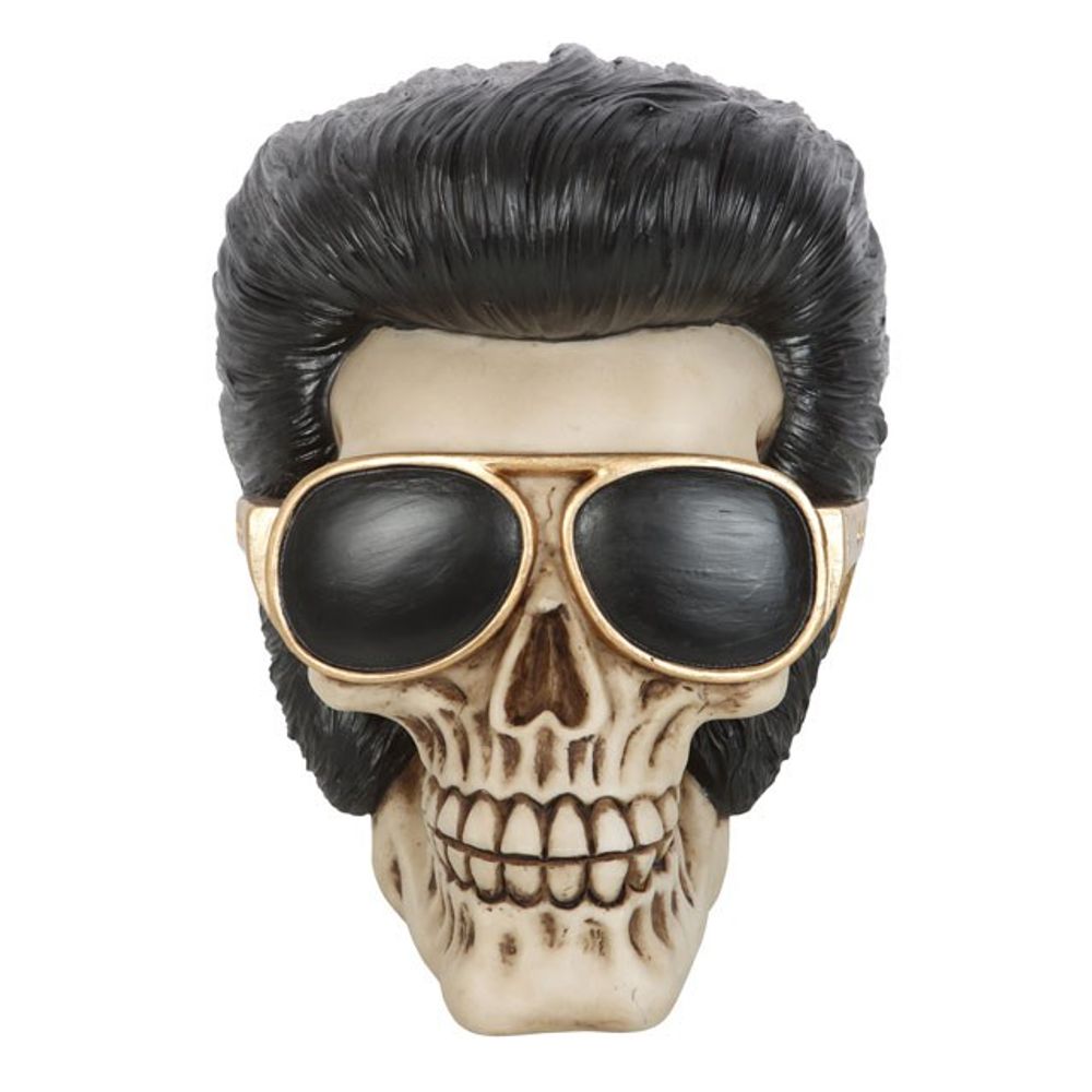 Rockstar Skull Ornament with Sunglasses