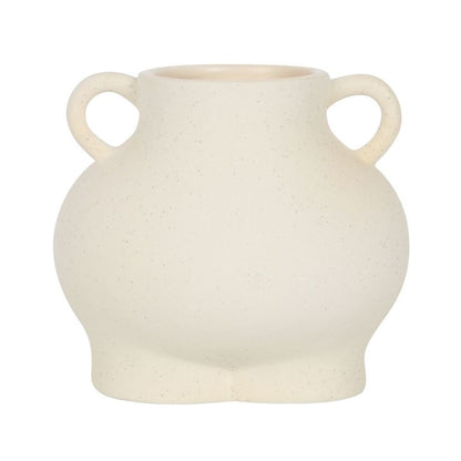 Cream Speckle Bum Plant Pot