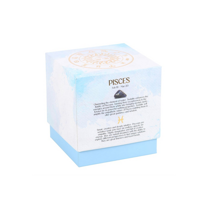 Pisces Gardenia Gemstone Zodiac Candle