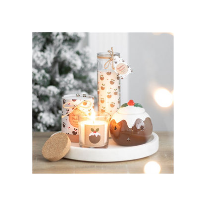 Christmas Pudding Advent Tube Candle