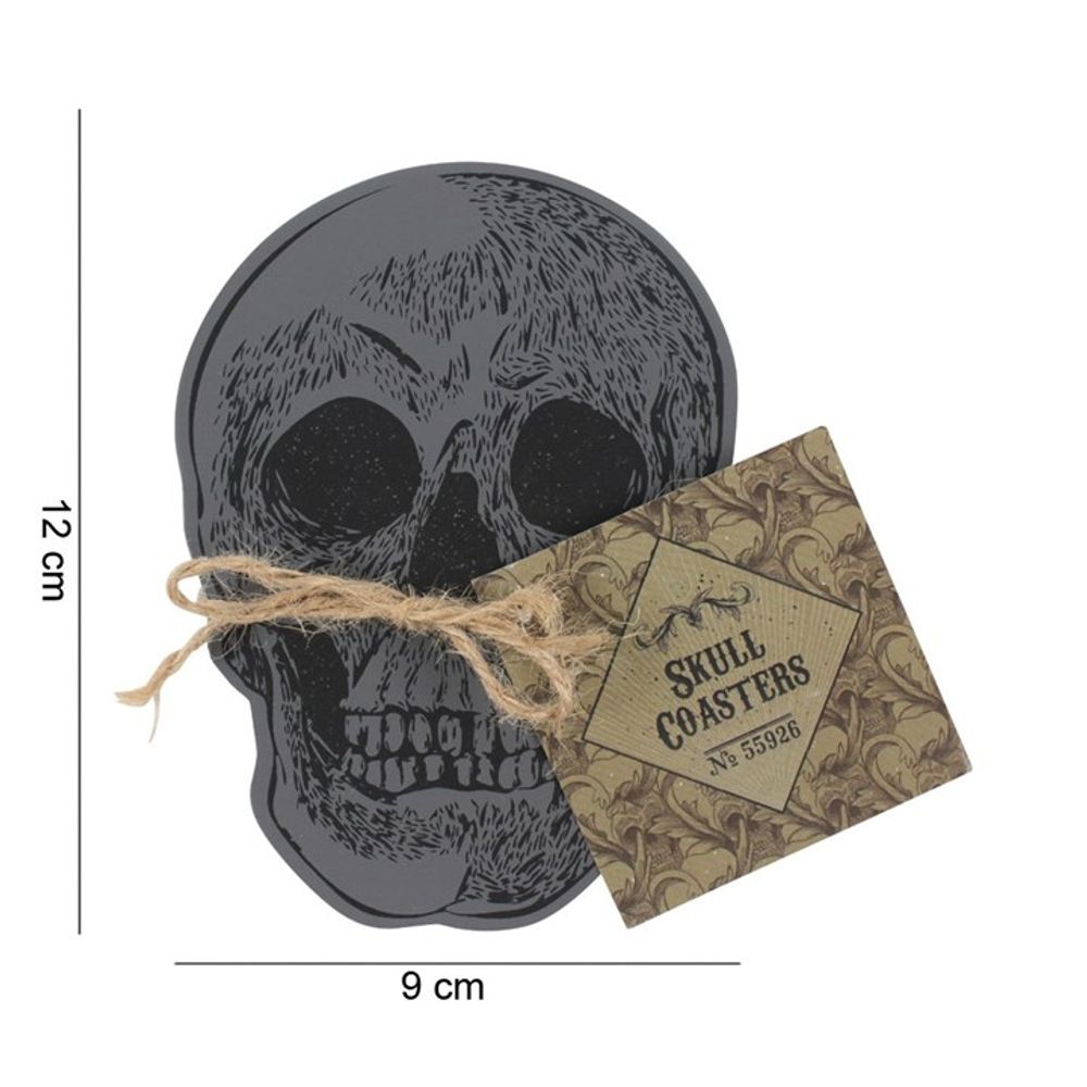 Set Of 4 Skull Coasters