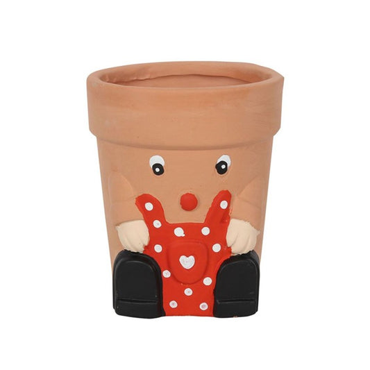 Red Pot Man Terracotta Plant Pot