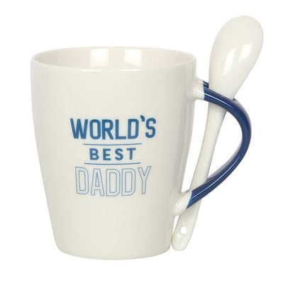 World's Best Daddy Ceramic Mug and Spoon Set