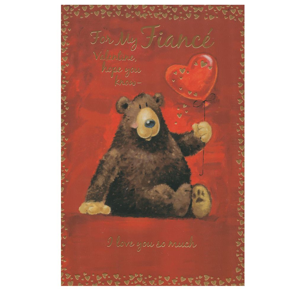 Valentine's Card Fiancé Bear