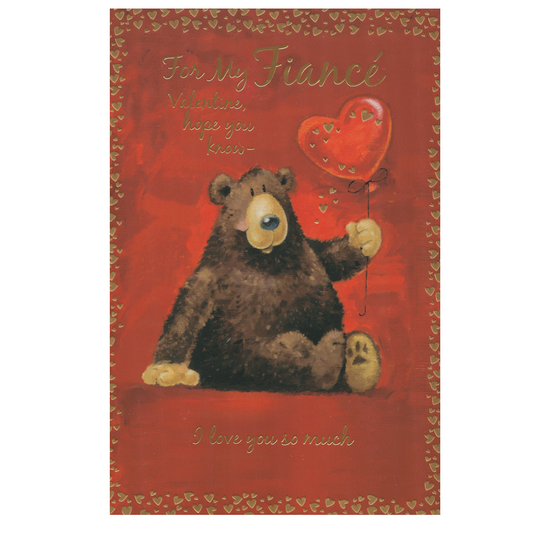 Valentine's Card Fiancé Bear