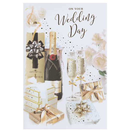 Wedding Card Gold Gifts & Bows