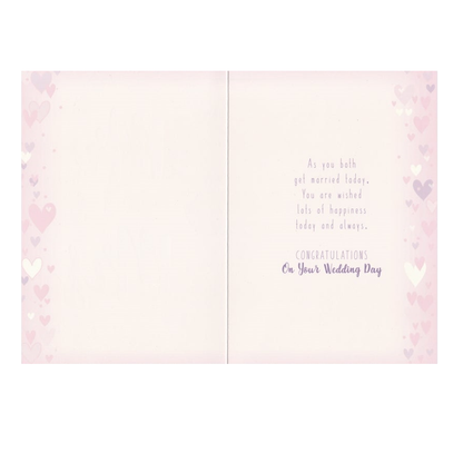 Wedding Card Mr & Mrs Hearts