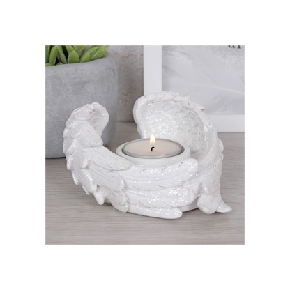 Glitter Angel Wing Candle Holder