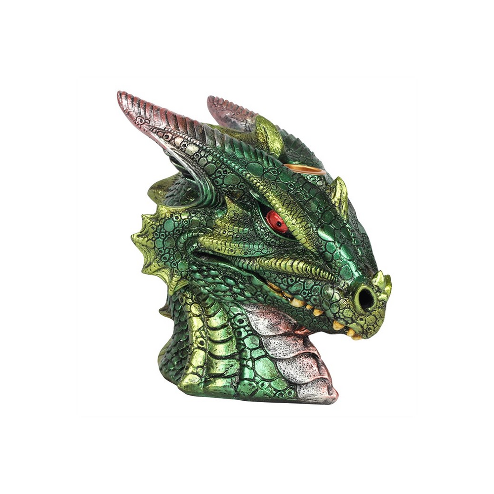 Large Green Dragon Head Backflow Incense Burner