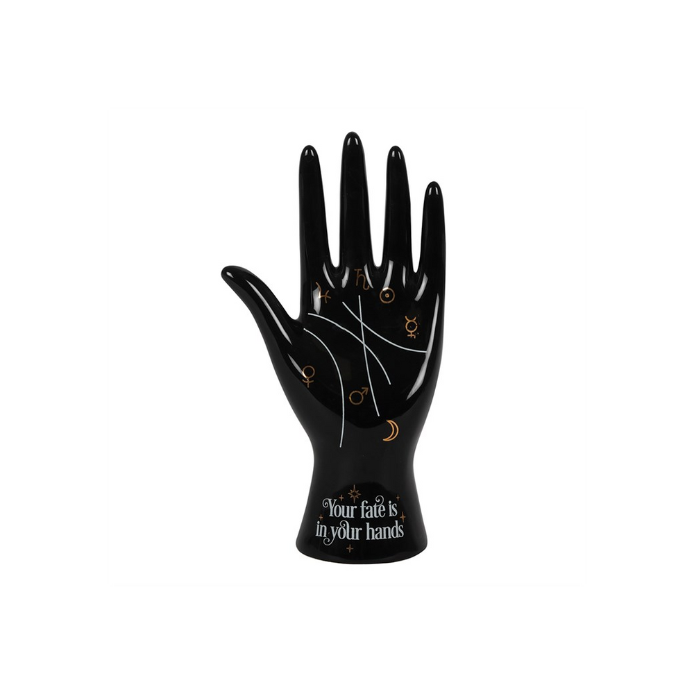 Black Ceramic Palmistry Hand Ornament