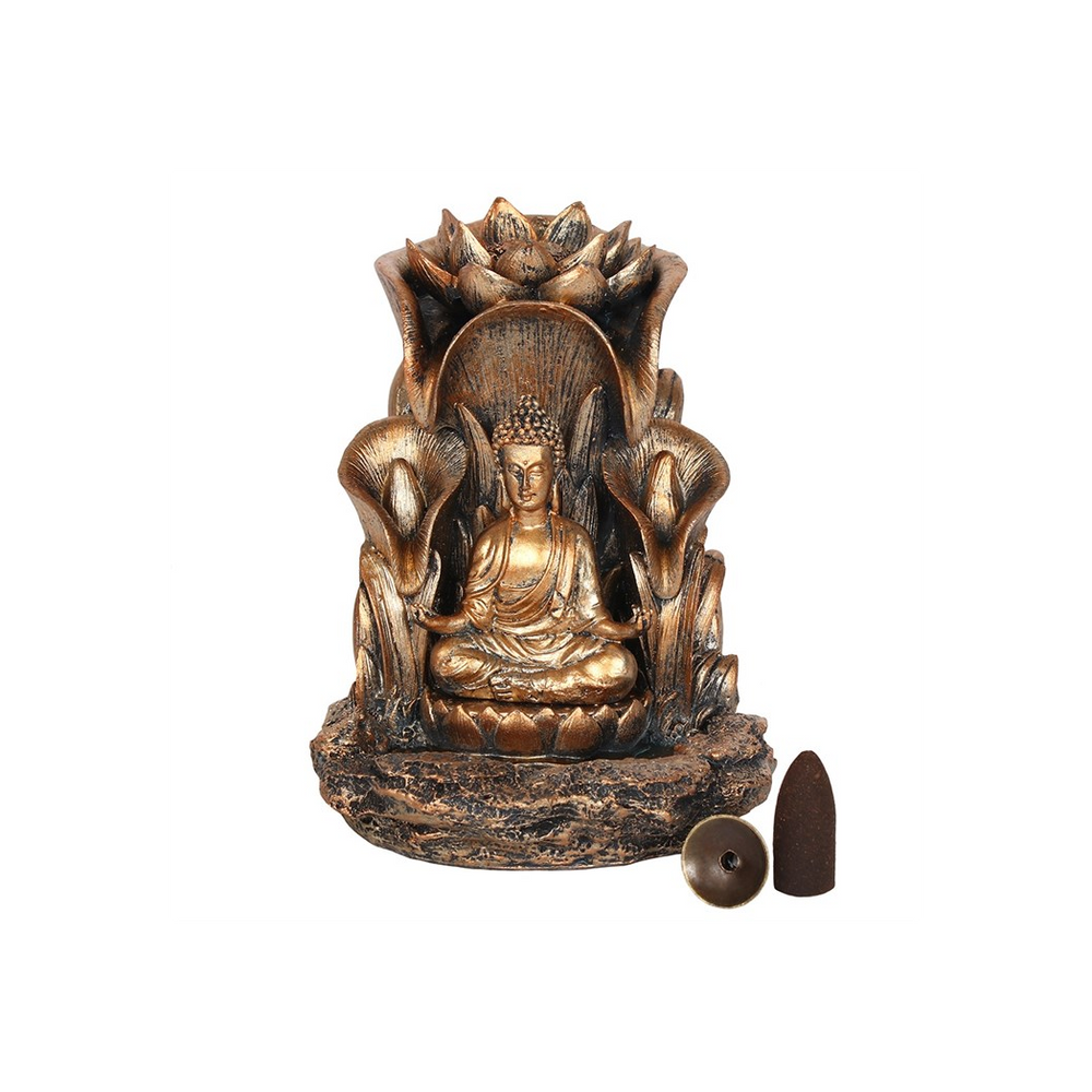 Bronze Buddha Backflow Incense Burner