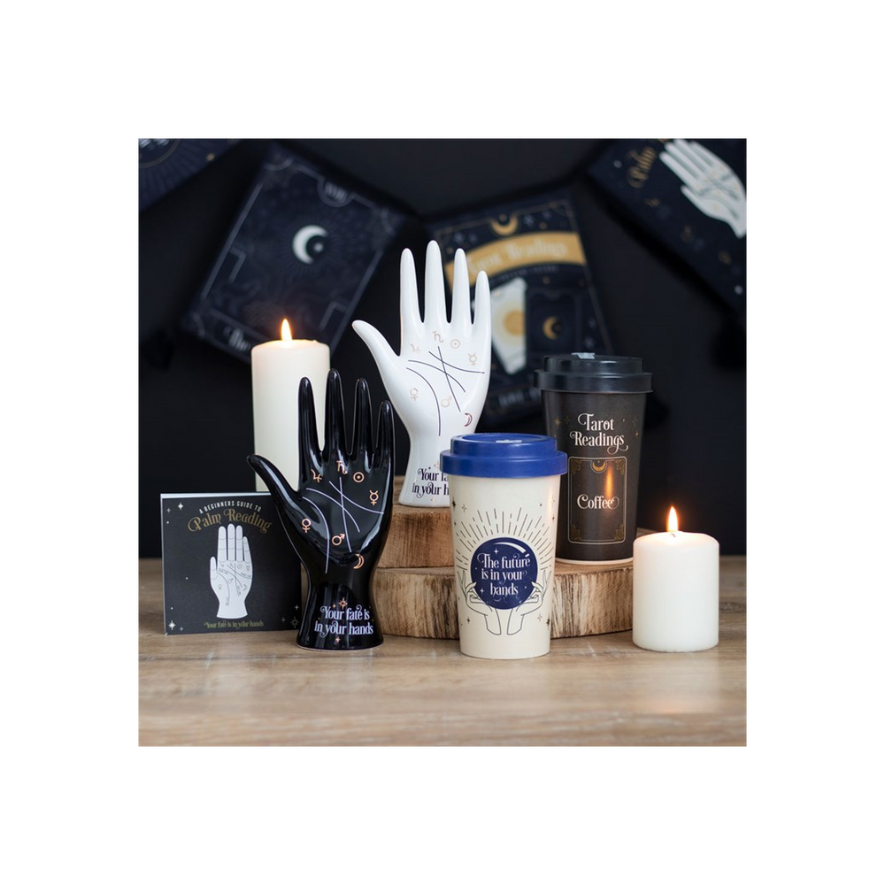 Black Ceramic Palmistry Hand Ornament