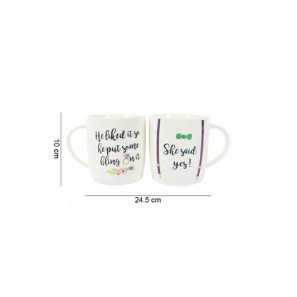 Set of 2 She Said Yes Mugs