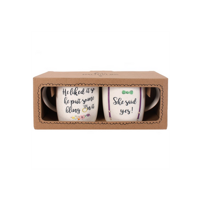 Set of 2 She Said Yes Mugs