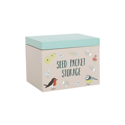 British Garden Birds Seed Packet Storage Box