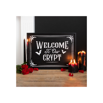 Welcome To Our Crypt Wall Plaque