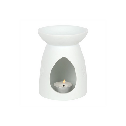 White Ceramic Seven Chakra Oil Burner