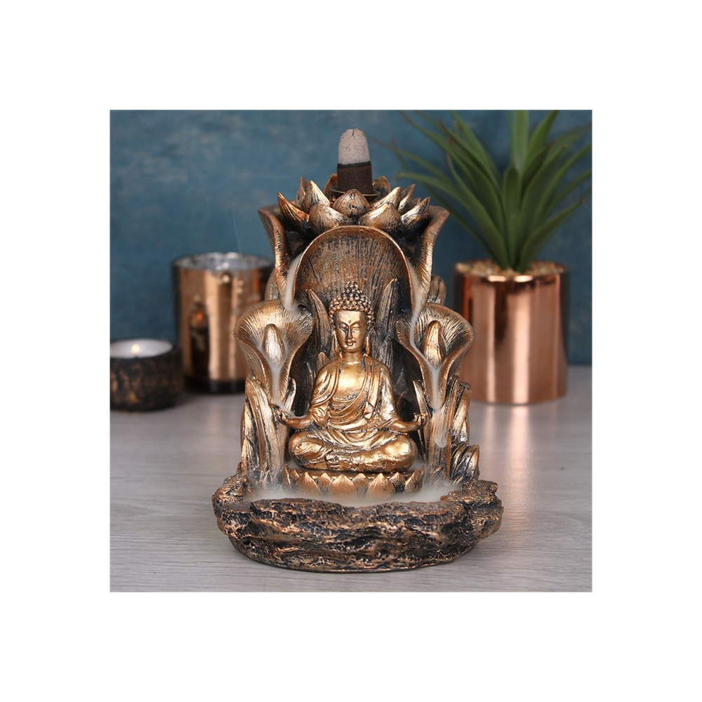 Bronze Buddha Backflow Incense Burner