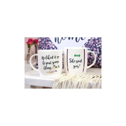 Set of 2 She Said Yes Mugs